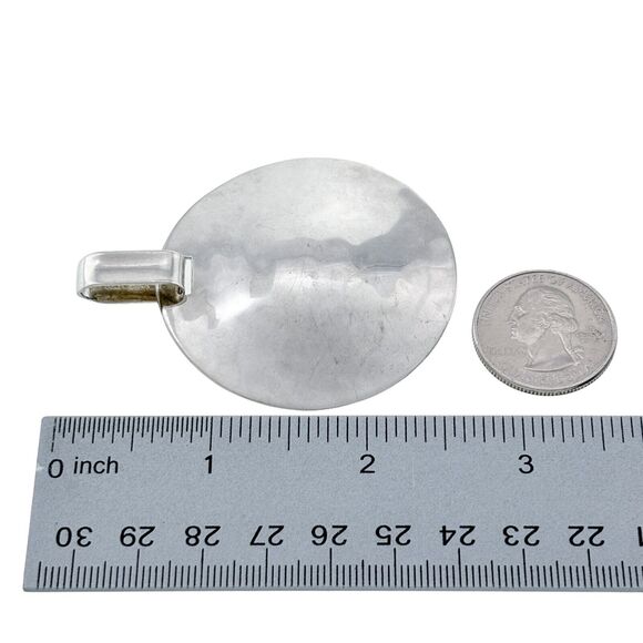 Vintage RLM Studios Sterling Silver 925 "One World" Round Pendant - Picture 6 of 7